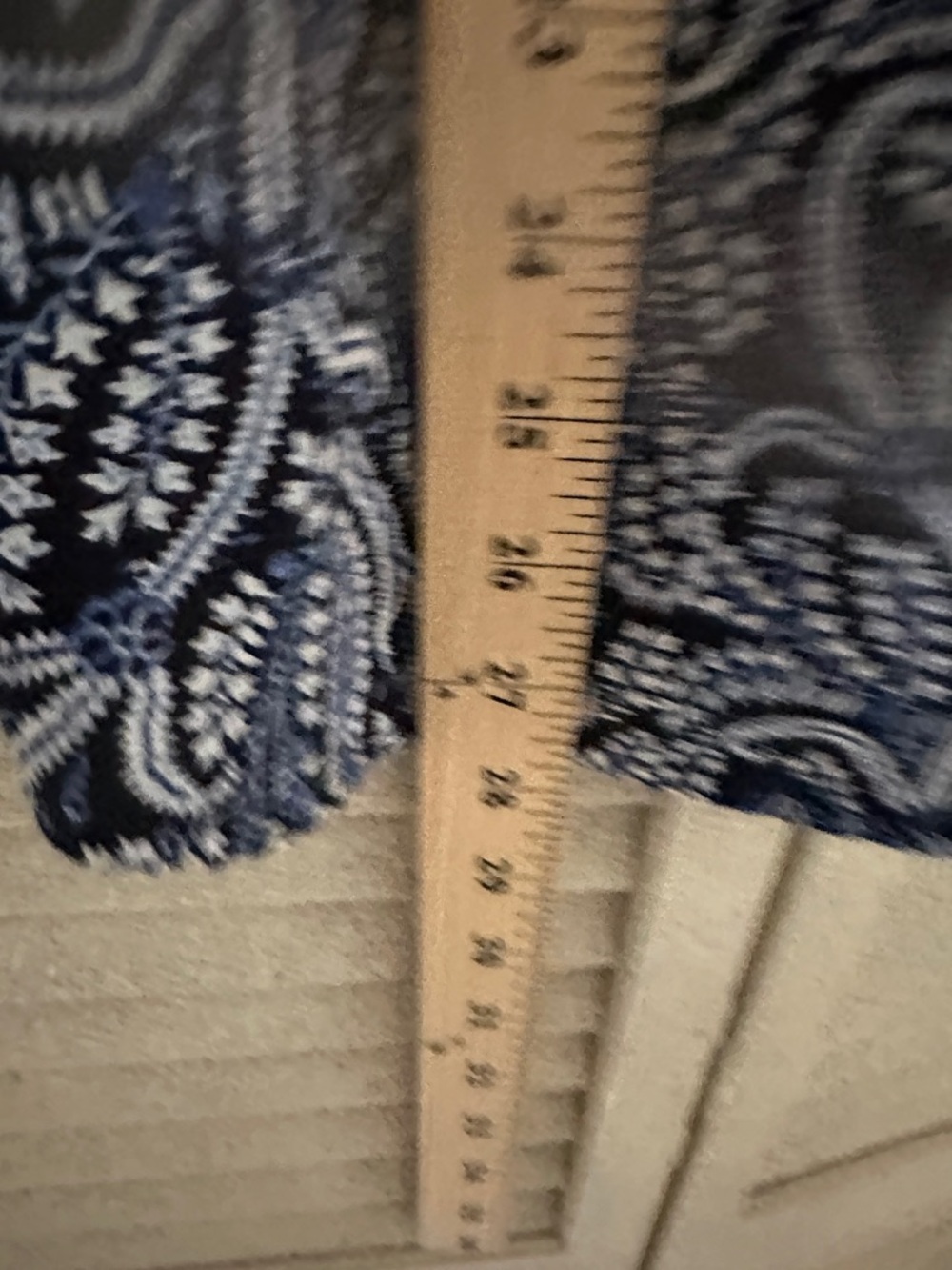 Foxcroft Navy and White Paisley Button-Down Shirt - Picture 7 of 7